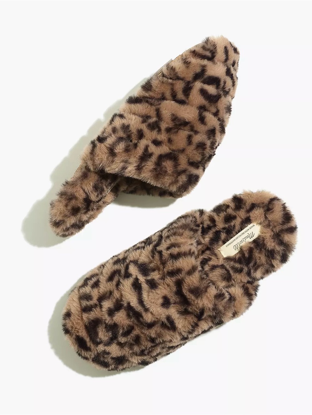 Madewell Leopard Quilted Scuff Slippers Women’s Size 5